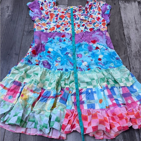 Vintage JAMS WORLD Hattie Dropwaist Floral Hawiian Tiered Layered Dress Small - Picture 4 of 8